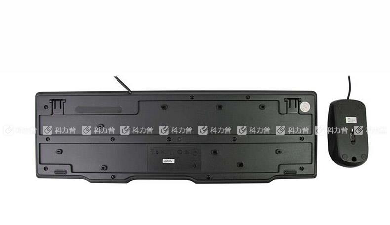罗技 Logitech 有线键鼠套装 MK100二代 P+U（黑色）