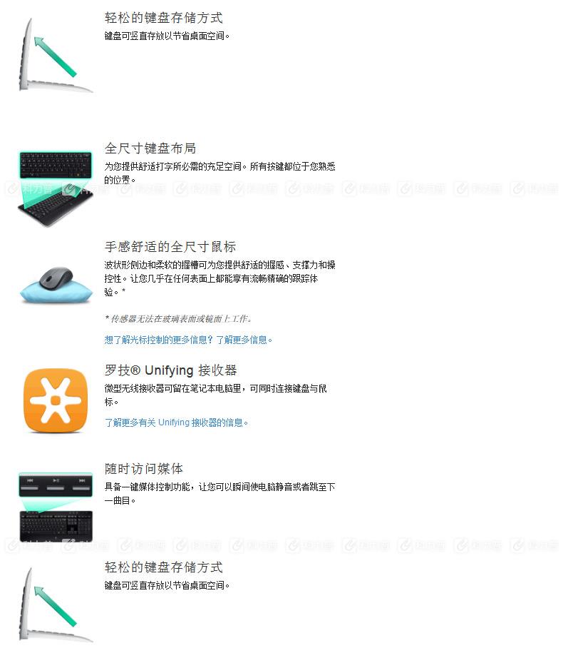 罗技 Logitech 无线键鼠套装 MK520