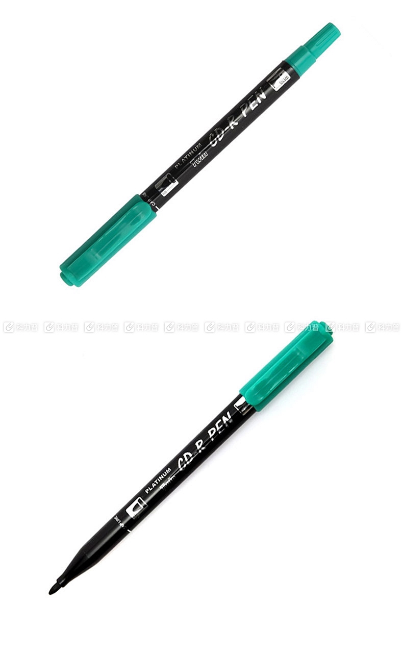 白金 PLATINUM 小双头记号笔 CPM-29 细头2.5mm，极细头0.8mm （绿色）