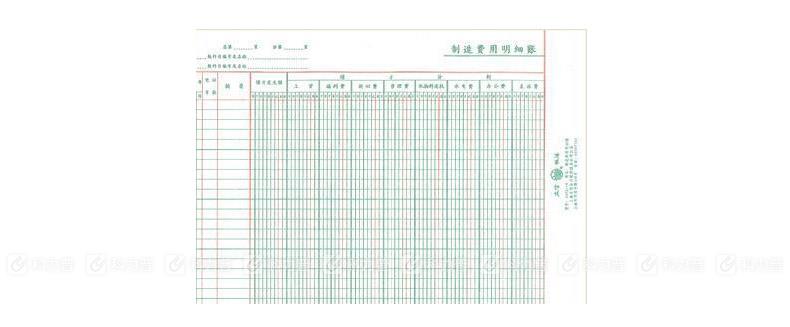 立信 制造费用明细账 2502-12 12k活页账簿 10本/包