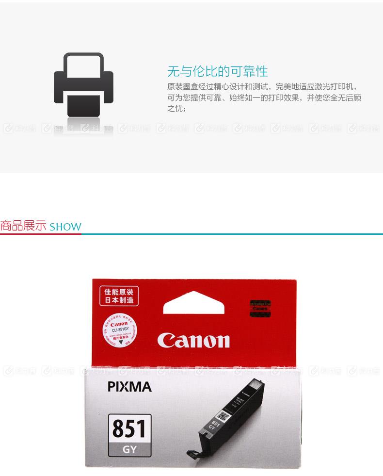 佳能 Canon 墨盒 CLI-851GY （灰色）
