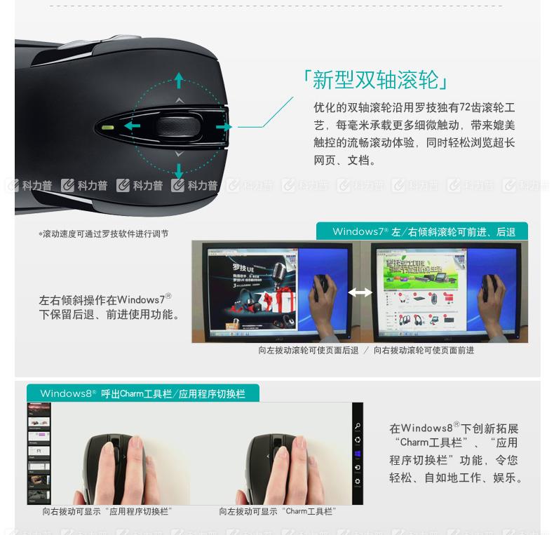 罗技 Logitech 无线激光鼠标 M545 （蓝色）