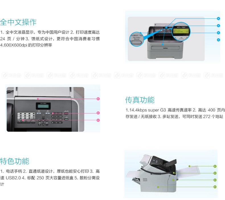 兄弟 Brother 普通纸传真机 FAX-2890