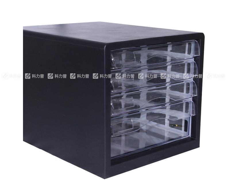 得力 Deli 四层文件柜 (不带锁)#9774 （黑色）