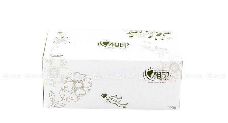 心相印 盒装面巾纸（墨绿） D200 双层 200抽 3盒/提