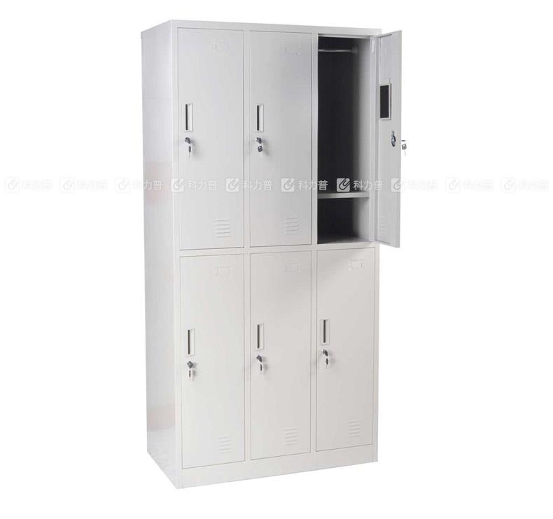 恩隆 NL 六门更衣柜带锁 ZX-055 W900*D500*H1800mm (灰白色) 恩隆 NL 六门更衣柜带锁 ZX-055 W900*D500*H1800mm (灰白色)