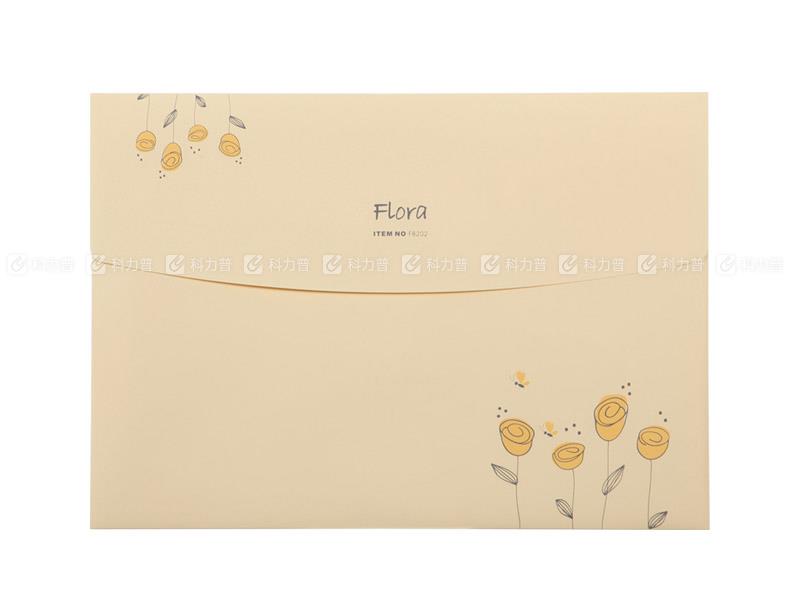 树德 花香粘扣资料袋  FB202 A4 黄色