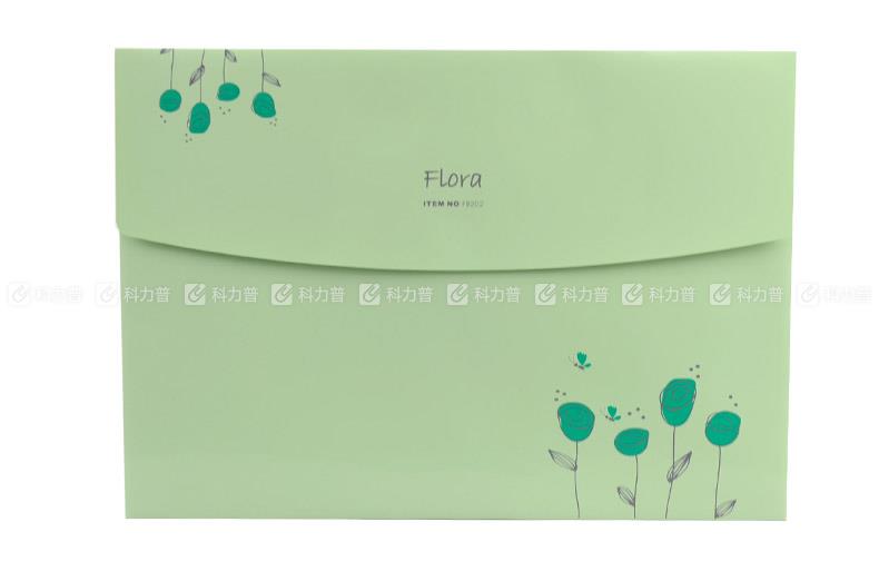 树德花香粘扣资料袋  FB202 A4 绿色