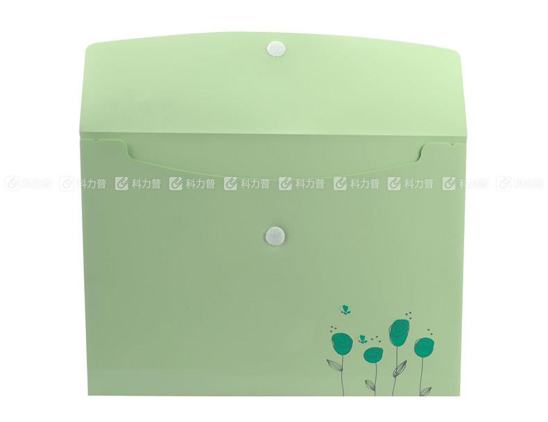 树德花香粘扣资料袋  FB202 A4 绿色