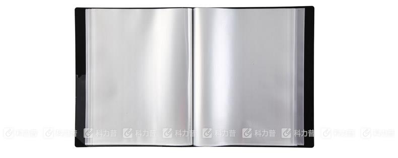 齐心 COMIX  办公必备大容量资料册 NF80AK-1-X黑 A4 80袋 （配外壳）