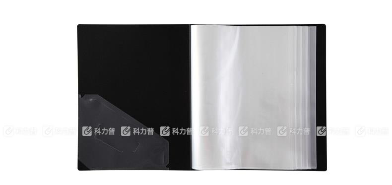 齐心 COMIX  办公必备大容量资料册 NF80AK-1-X黑 A4 80袋 （配外壳）