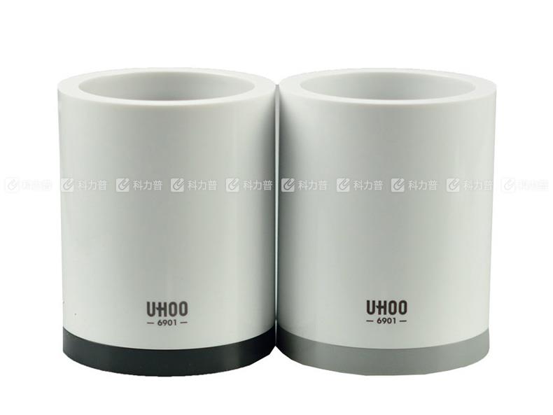 优和 UHOO 多用笔筒（收纳筒） 圆形 6901（混色：灰白色，黑白色）