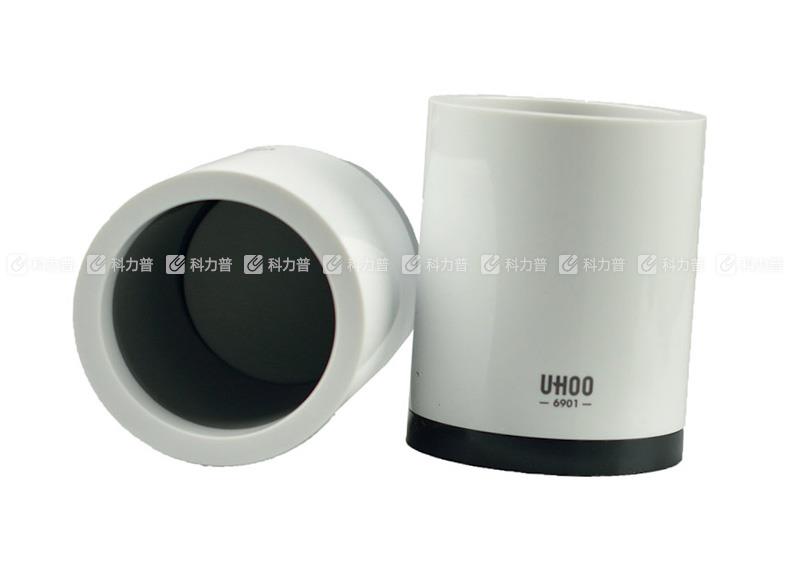 优和 UHOO 多用笔筒（收纳筒） 圆形 6901（混色：灰白色，黑白色）
