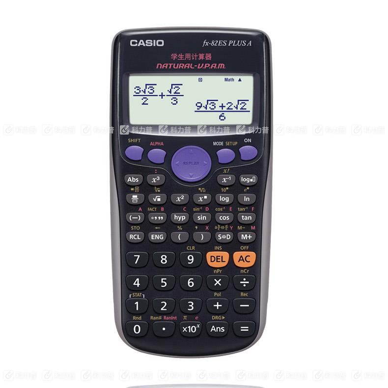 卡西欧 CASIO  函数科学计算器 FX-82ES PLUS A （黑色）