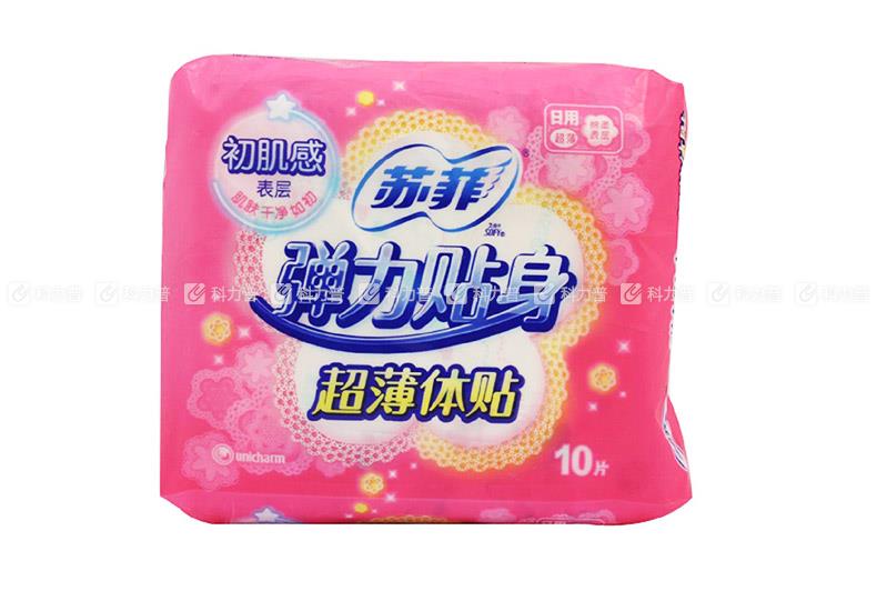 苏菲 日用贴身超薄体贴洁翼型卫生巾 230mm 10片/包