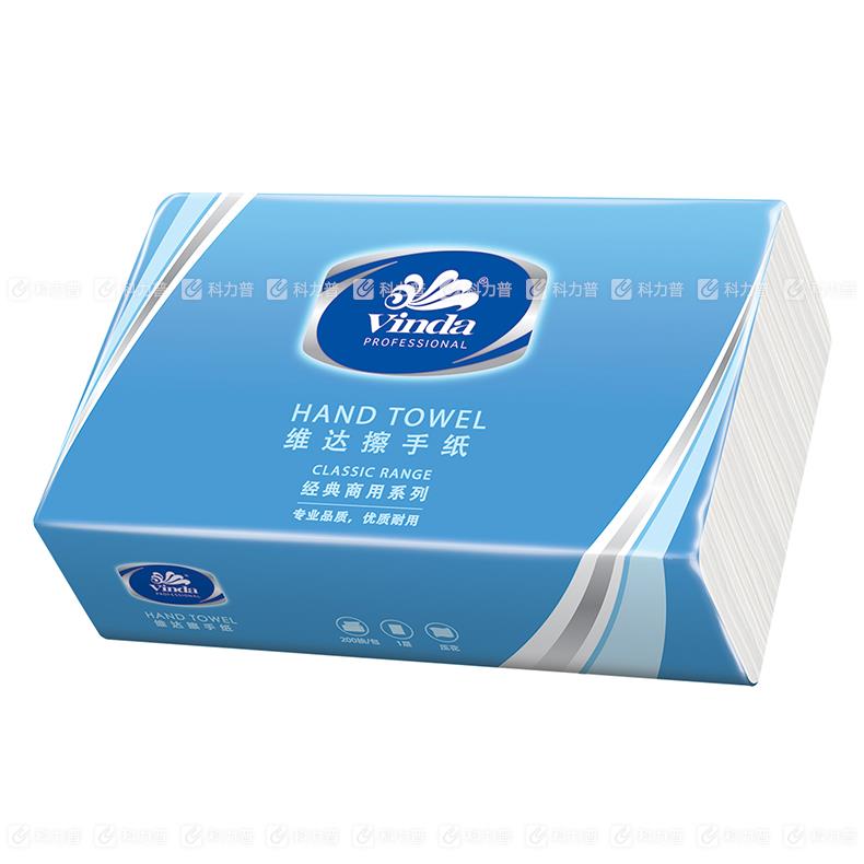 维达 商用三折擦手纸 V2060 单层 200张/包 20包/箱