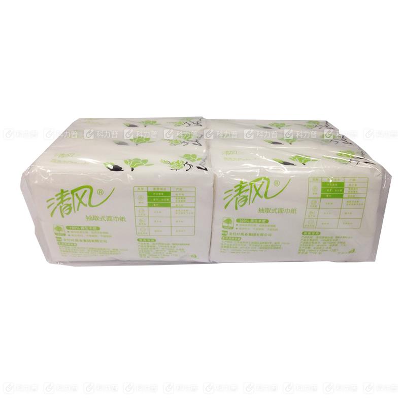 清风 压花软抽 BR3A9 90抽/包  6包/袋  12袋/箱