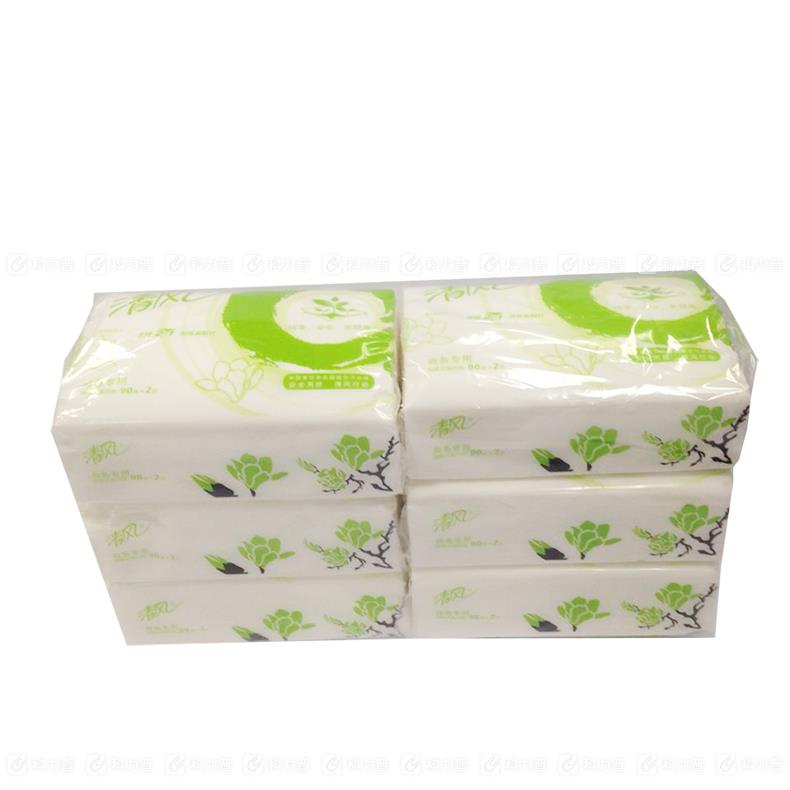 清风 压花软抽 BR3A9 90抽/包  6包/袋  12袋/箱