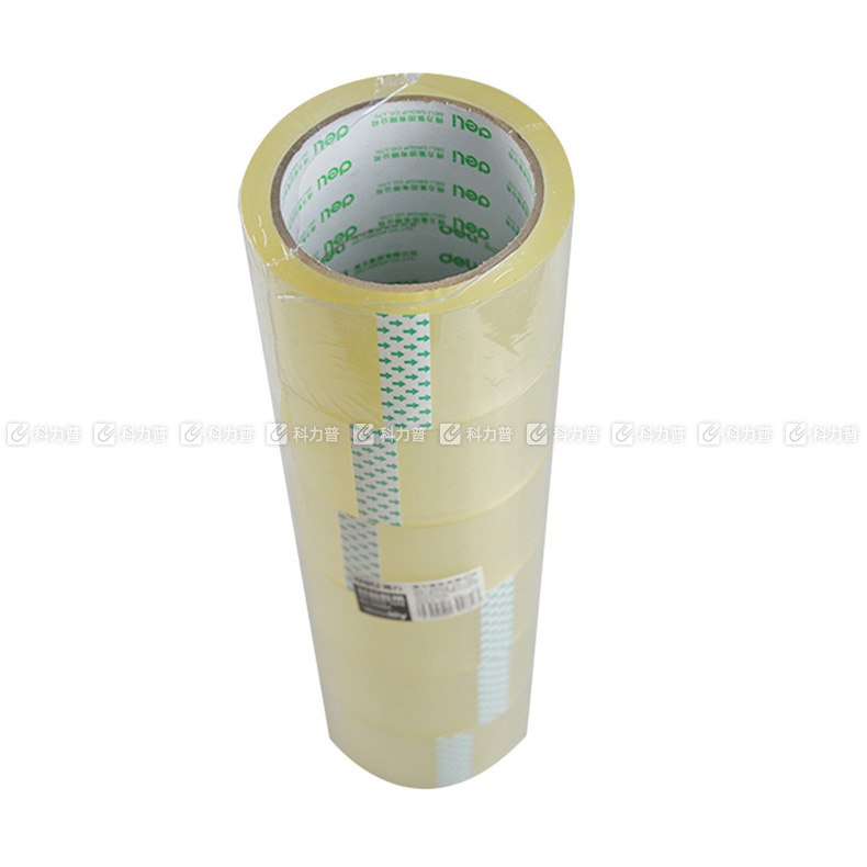 得力 30282 普透封箱胶带 55MM*60Y 透明色 6卷/筒 72卷/箱（佰仟金融专用）