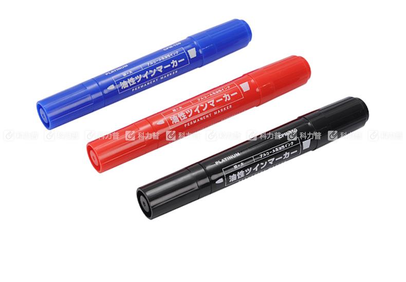 白金 油性大双头记号笔 CPM-150 粗5mm、细2.0mm 蓝