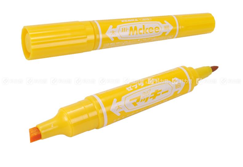 斑马 大麦奇双头记号笔 MO-150 粗6mm、细1.5~2.2mm 黄色