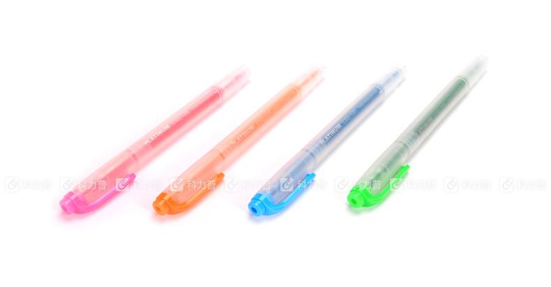白金 双头荧光笔 CSD-120 粗4.0mm、细0.5mm 蓝