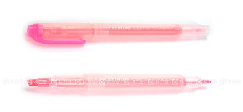 白金 双头荧光笔 CSD-120 粗4.0mm、细0.5mm 粉红
