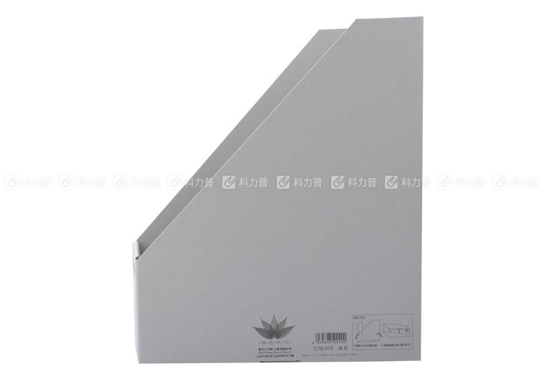 普乐士 PLUS 竖式文件盒 C78-079 A4 竖式 背宽100mm （浅灰）