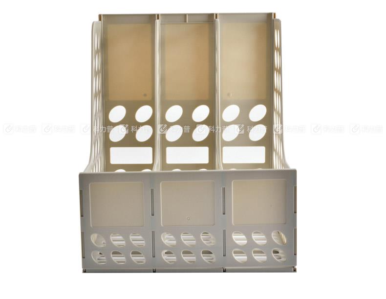 得力 Deli 三格文件架 9843 （银灰色）