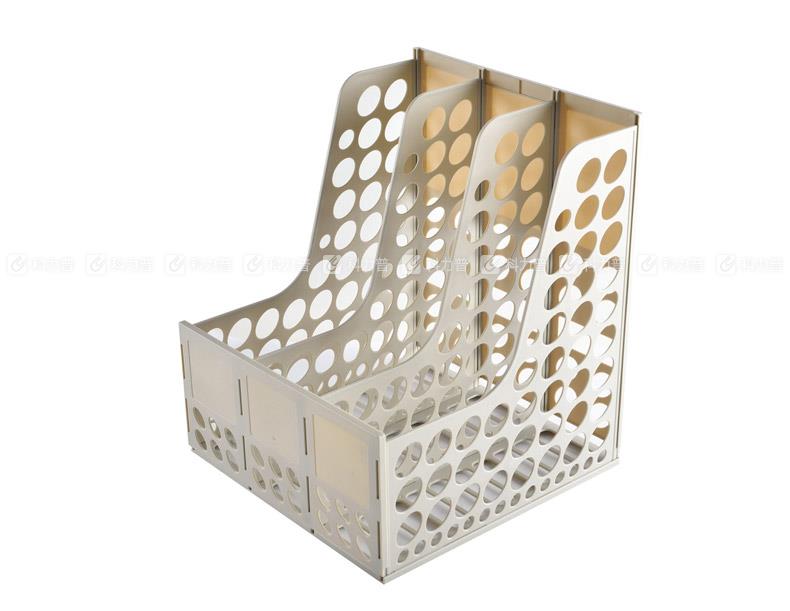 得力 Deli 三格文件架 9843 （银灰色）