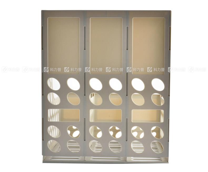 得力 Deli 三格文件架 9843 （银灰色）