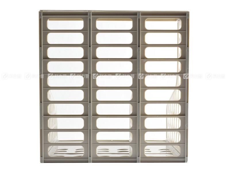 得力 Deli 三格文件架 9843 （银灰色）