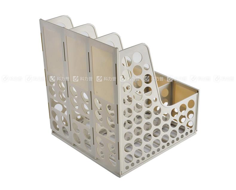 得力 Deli 三格文件架 9843 （银灰色）