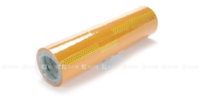 得力彩色封箱胶带30357 60mm*40Y 米黄 1筒(6卷)