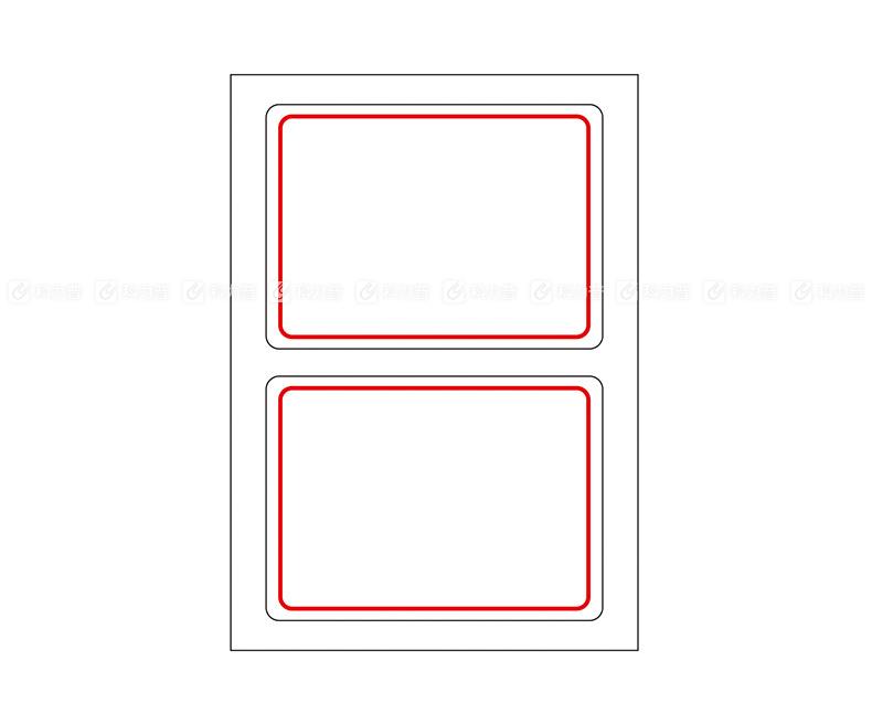 卓联 自粘性标签 ZL11 50mm*75mm （红色） 2枚/张 12张/包