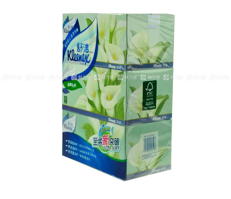 舒洁 盒装面纸200抽(马蹄莲)