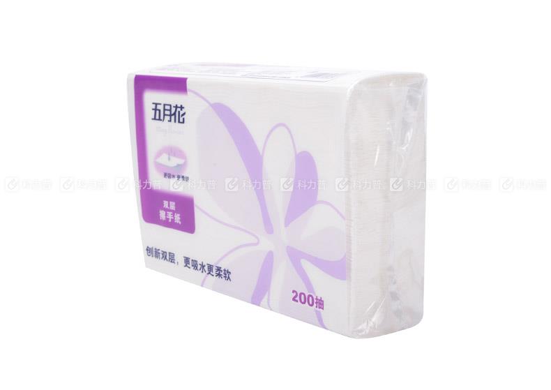 五月花 双层3折擦手纸 A182200 200张/包