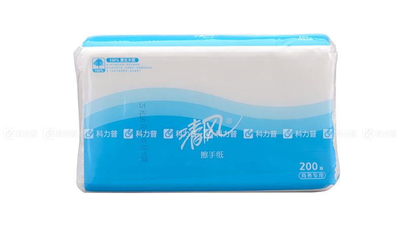 清风 Breeze 三折全压花擦手纸 B913AC 单层 200张/包