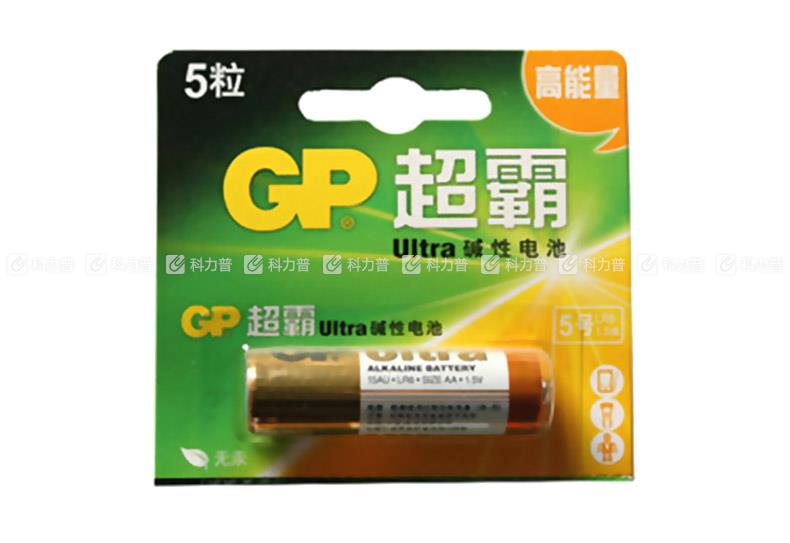 GP超霸 碱性电池 5号 5节/卡