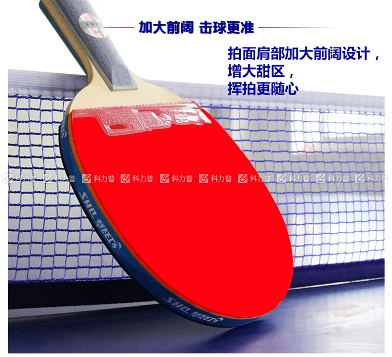红双喜 dhs 乒乓球拍 横拍 (天极蓝)