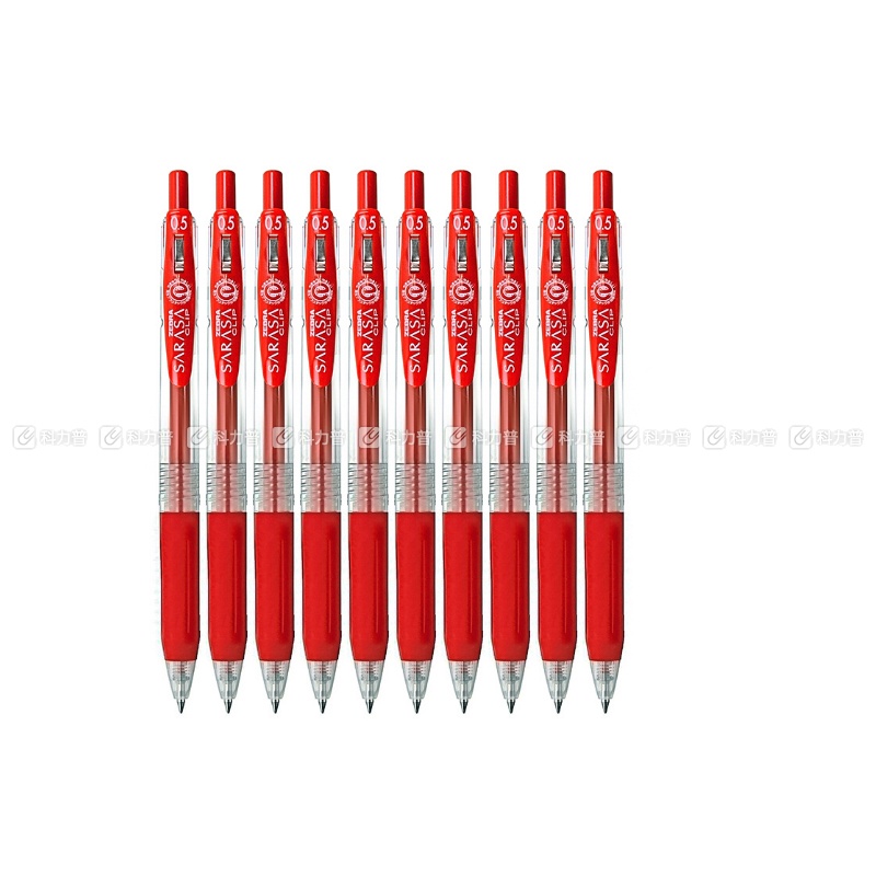 斑马 ZEBRA Sarasa Clip顺利中性笔 JJ15 0.5mm (红色) 10支/盒