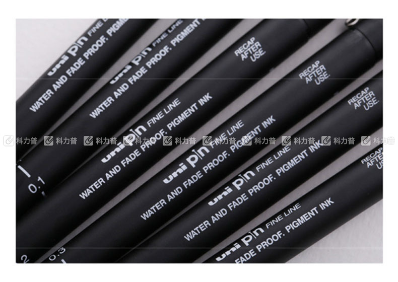 三菱 uni 超细广告笔 PIN-01-200 0.1mm (黑色) 12支/盒