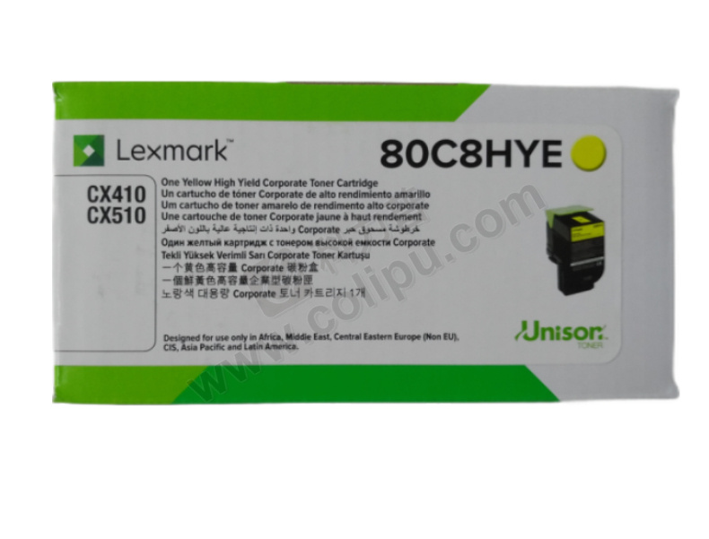 利盟 LEXMARK 碳粉盒 80C8HYE （黄色） 适用于利盟CX410de-融创集采商城