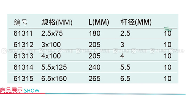 世达 STAR T系列双色柄一字绝缘螺丝刀 61322 3*100MM 