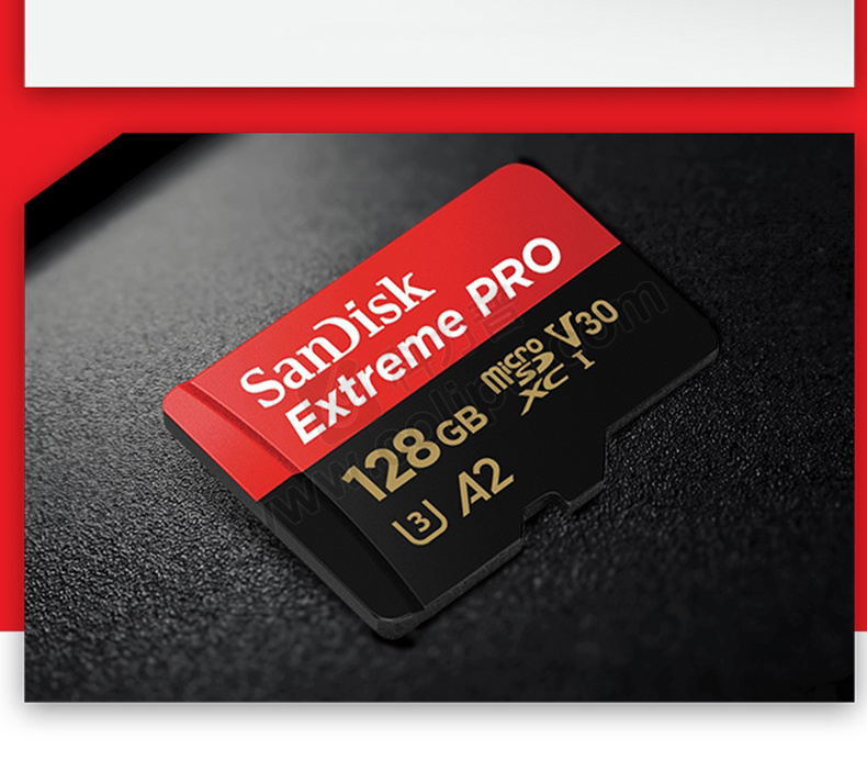 閃迪sandisk tf存儲卡 u3 c10 v30 a2 4k sdsqxc y-128g-zn6ma 128g