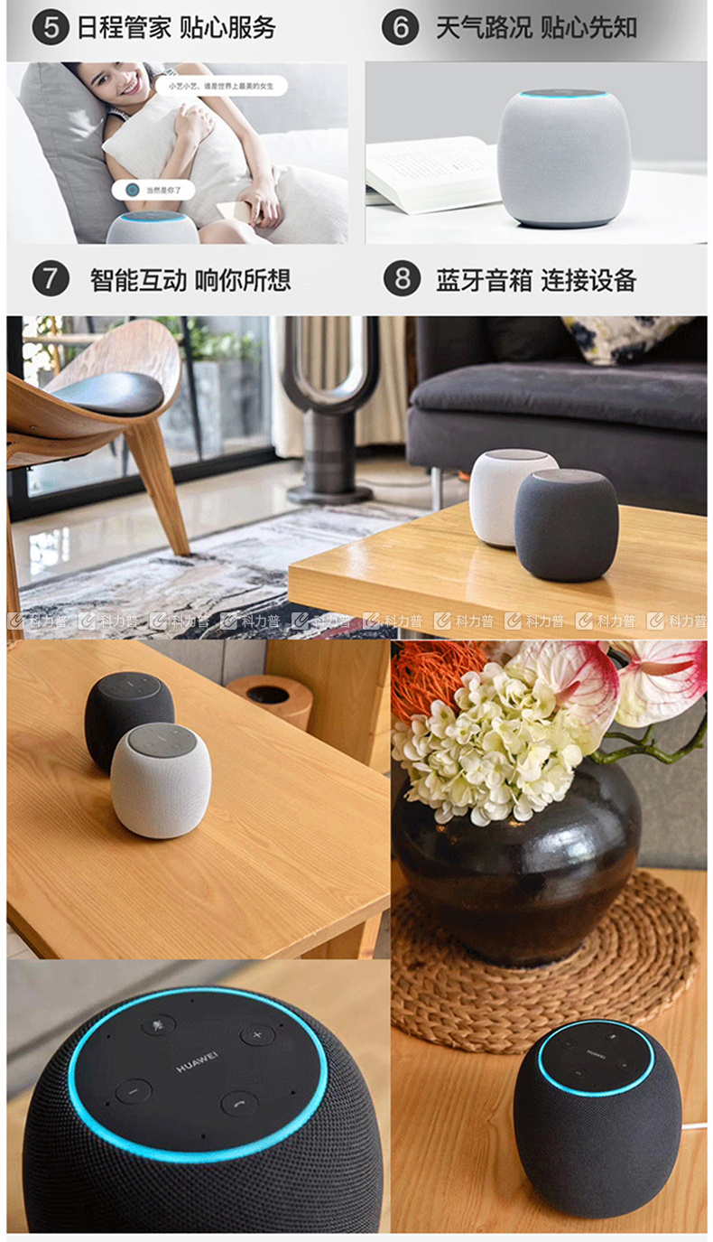 华为 huawei (huawei)智能音箱 小艺音箱 人工智能ai音箱 myna (黑色)
