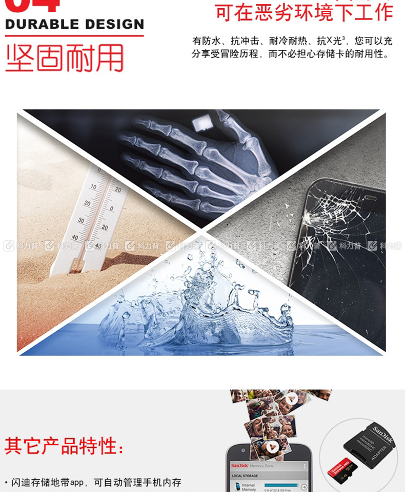 闪迪 SanDisk 存储卡 U3 C10 V30 A2 4K 256GB  TF储存卡 至尊超极速移动版读速170MB/s 写速90MB/s