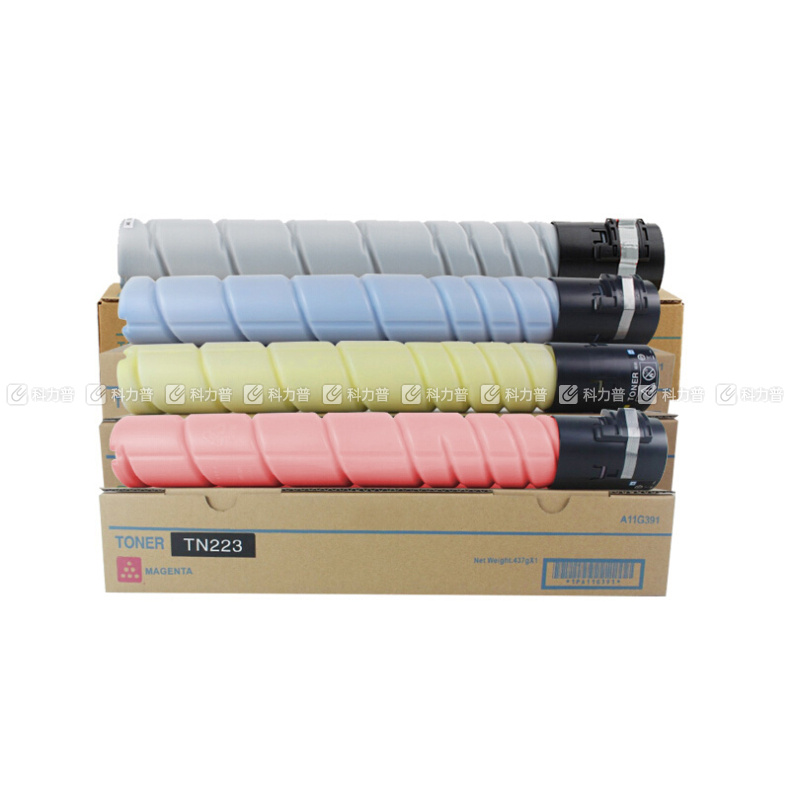 e代经典 美能达TN223粉盒四色套装黑蓝黄红 适用柯尼卡美能达 C226 C266;震旦 ADC225碳粉盒 