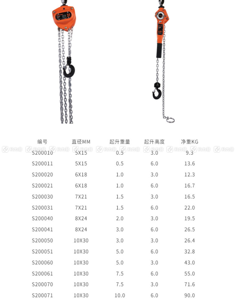 钢盾 手拉葫芦 3Tx3m S200050 
