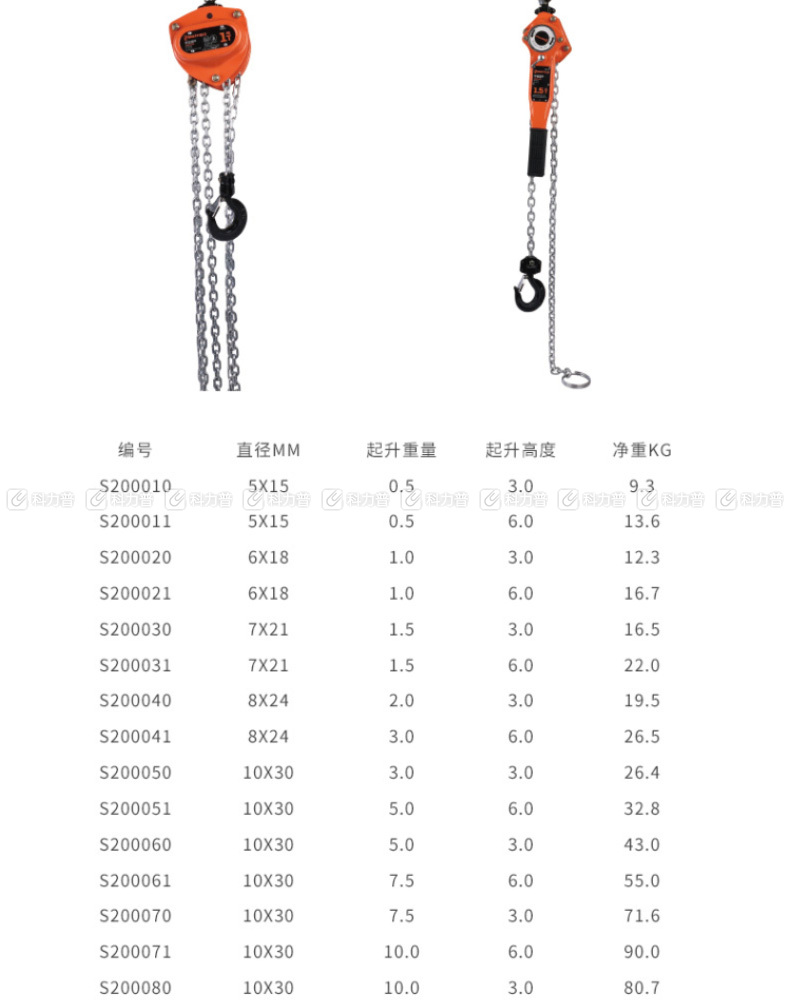 钢盾 手扳葫芦 9Tx3m S200181 